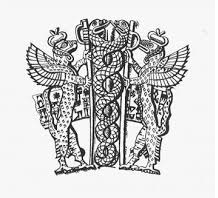 Un ser común en todas las culturas ancestrales: La serpiente Copa-del-rey-gudea-dibujo1