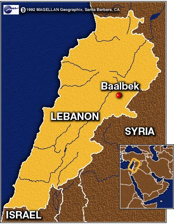 Baalbek Mapa