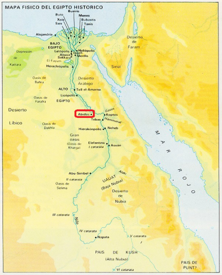 Mapa Egipto - Abidos