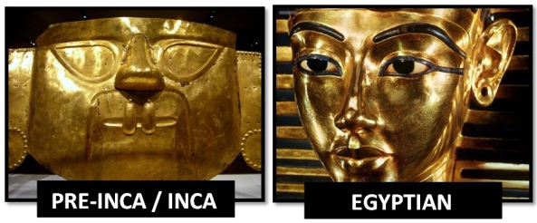 Egyptian-inca-gold-masks