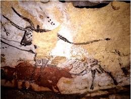 Pintura rupestre en la cueva de Lascaux, Francia