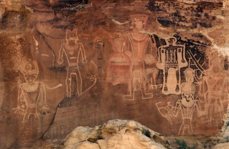Panel of petroglyphs known as the 
