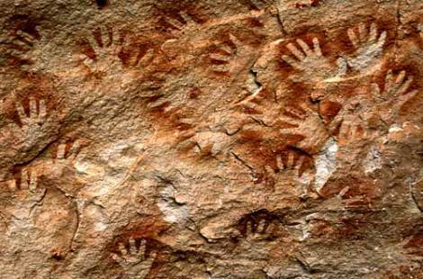 Anasazi Handprints - Rock Art, Canyonlands, Utah