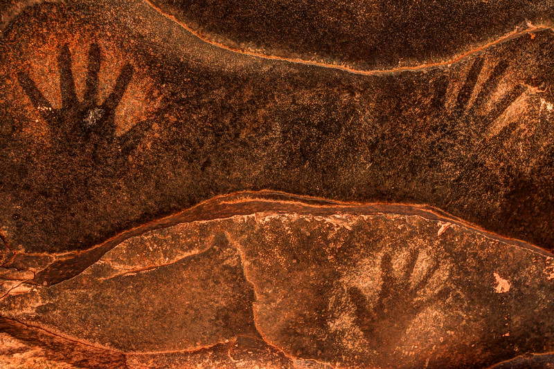 Ancient Anasazi Sandstone Hand Prints - Cedar Mesa - Utah